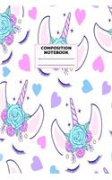 Composition Notebook: Unicorn Journal for Girls, Teen and Women Cute Matte Cover Design with Blank Lined Interior College Ruled (Great as Party Favors, Gifts, Diary, Jour