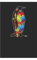 Penguin Color Splash: Penguins Notebook, Dotted Bullet (6 x 9 - 120 pages) Animal Themed Notebook for Daily Journal, Diary, and Gift