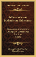 Adnotationes Ad Bibliothecas Hallerianas