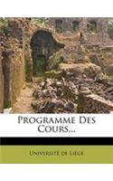 Programme Des Cours...