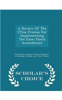 Review of the Cfius Process for Implementing the Exon-Florio Amendment - Scholar's Choice Edition