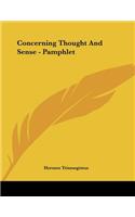 Concerning Thought and Sense - Pamphlet: (English)