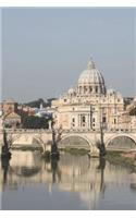 View of Vatican with Bridges Over River Tiber in Rome Italy Journal: 150 page lined notebook/diary