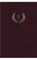 Monogram "r" Grid Notebook: 150 Page Journal Notebook Sketchbook