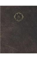 Monogram "B" Grid Sketchbook: (2 Monogram Aged 150 Grid-Sketch)