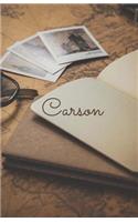 Carson: Personalized Journal, Name Journal, Blank Lined Diary or Notebook for Men