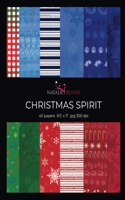 Christmas Spirit: Scrapbooking, Design and Craft Paper, 40 sheets, 20 designs, 3 sheets each, size 8.5 "x 11", from Natalie Osliver