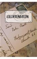 Liechtenstein: Liniertes Reisetagebuch Notizbuch oder Reise Notizheft liniert - Reisen Journal für Männer und Frauen mit Linien