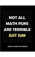 Not All Math Puns Are Terrible Just Sum Graph Paper Notebook