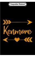 Composition Notebook: KENMORE NY NEW YORK Funny City Home Roots USA Women Gift Journal/Notebook Blank Lined Ruled 6x9 100 Pages