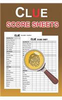 Clue Score Sheets