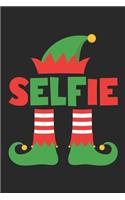 sELFie Notebook - Funny Christmas Elf Journal - Selfie Diary: Medium College-Ruled Journey Diary, 110 page, Lined, 6x9 (15.2 x 22.9 cm)