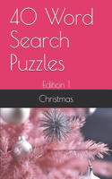 40 Word Search Puzzles: Christmas