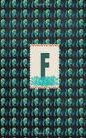 F: Letter Monogrammed Daily Planner January 2020 - December 2020 Appointment Book Day Schedule - Cute Seahorse (8.5"x11")