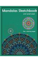 Mandalas Sketchbook polar graph paper free coloring pages