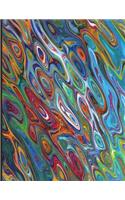Unruled (Unlined) Blank Composition Notebook (8.5"x11" inches) 200 Pages: Unruled/Unlined/Plain Journal - Diary - Abstract Art Cover Design