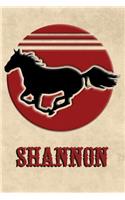 Wild Horse Lined Notebook: Shannon: College Ruled Composition Book Diary Lined Journal