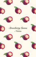Strawberry Guava Notes: 6"x9" Unruled Blank Notebook Watercolor Texture Design Tropical Organic Fruit Pattern Cover. Matte Softcover Note Book Journal