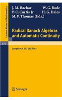 Radical Banach Algebras and Automatic Continuity