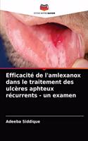 Efficacité de l'amlexanox dans le traitement des ulcères aphteux récurrents - un examen
