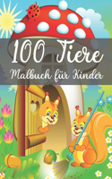 100 Tiere Malbuch für Kinder