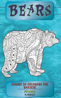 Disegni da colorare per bambini - Mandala - Animali - Bears