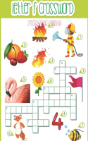 Letter Crossword Fun For Kids: And Adult Activity Book Crossword Puzzle Games Challenge 53 Pages, Size 8.5*11