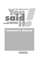 You Said It! Instructor's Manual