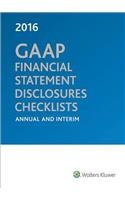 GAAP Financial Statement Disclosures Checklists