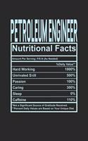 Petroleum Engineer Nutritional Facts: 6x9 checkered notebook, 120 Pages, Composition Book and Journal, funny gift for your favorite Petroleum Engineer