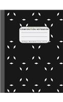 Wide Ruled Composition Notebook Minimal Design