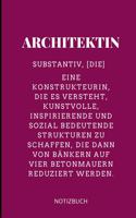 Architektin Substantiv, [die] Eine Konstrukteurin, Die Es Versteht Notizbuch: A5 Notizbuch LINIERT für Architekten - Geschenkidee für Studenten - Abitur - Studium - Architektur - Geburtstag - Lustiger Spruch - Studentenbuch