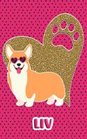 Corgi Life LIV: College Ruled Composition Book Diary Lined Journal Pink