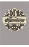 Zonk Race Track: Funny Car Race Getaway, A Lined Journal With 120 Pages