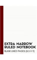 Extra Narrow Ruled Notebook