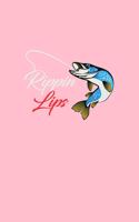 Rippin Lips: Lined Journal - Rippin Lips Fish Black Fun-ny Hobby Fisher Gift - Pink Ruled Diary, Prayer, Gratitude, Writing, Travel, Notebook For Men Women - 6x9