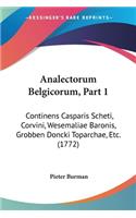 Analectorum Belgicorum, Part 1