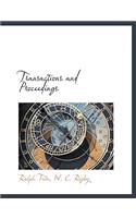 Transactions and Proceedings