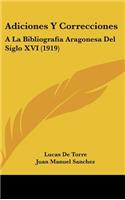 Adiciones y Correcciones