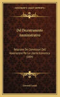 Del Decentramento Amministrativo