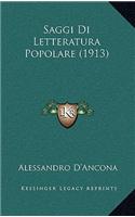 Saggi Di Letteratura Popolare (1913)