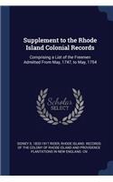 Supplement to the Rhode Island Colonial Records