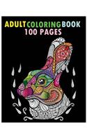 Adult Coloring Book: 100 Pages