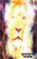 Notebook Designs: Lion Journal/Diary, Lined Paper, 100 Pages, 8x5, Composition Book, Abstract Lion