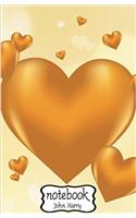 Notebook Journal Dot-grid, Graph, Lined, Blank No Lined Gold Heart: Small Pocket Notebook Journal Diary, (Blank Notebook Journal)