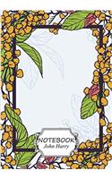 Notebook Flower Frame: Pocket Notebook Journal Diary, 110 Pages, 7 X 10 Notebook Lined, Blank No Lined