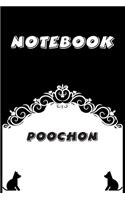 Poochon Notebook: Black and White notebook, Decorative Journal for Poochon Lover: Notebook /Journal Gift, Black and White,100 pages, 6x9, Soft cover, Mate Finish