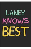 Laney Knows Best: Lined Journal, 120 Pages, 6 x 9, Laney Personalized Name Notebook Gift Idea, Black Matte Finish (Laney Knows Best Journal)