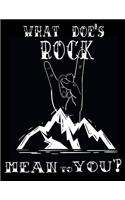 What Does Rock Mean to You?: Funny Climbing Gift Idea for Christmas or Birthday Journal.Cliff Rock Mountain Climber Gift. Travel Boulderers, Mountaineers Adventurers Free Climbe