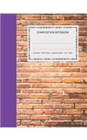 Composition Notebook: College Ruled - 110 pages - 7.44 X 9.69". SOFT COVER(2 Color-Artc)